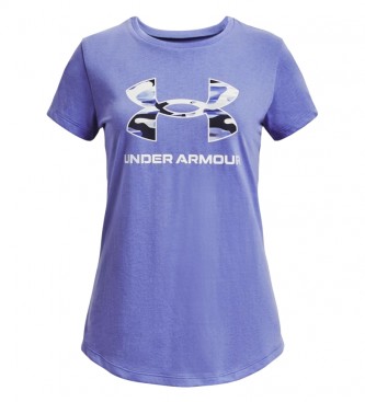Under Armour UA Sportstyle Blue Lilac Blue Print Kurzarm T-Shirt