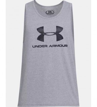 Under Armour UA Sportstyle Logo Sleeveless T-Shirt Grey