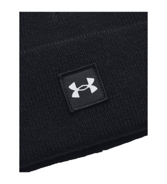 Under Armour Halftime Ondiepe zwarte muts met plooien