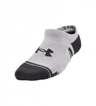 Under Armour Lot de 3 chaussettes UA Performance Tech Socks grises, blanches, noires