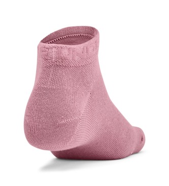 Under Armour Set di 6 calzini scollati rosa, grigi e bianchi