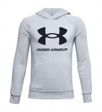 Under Armour Sudadera con capucha de tejido Fleece UA Rival Big Logo gris