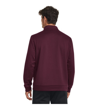 Under Armour Fleece sweatshirt med dragkedja rdbrun