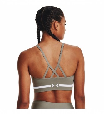 Under Armour Seamless Low Long sports bra green
