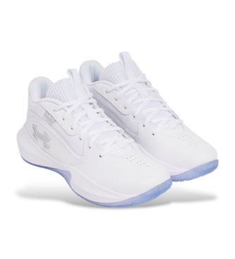 Under Armour Lockdown 7 tnis de basquetebol em pele branco