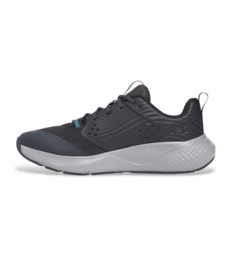 Under Armour Charged Commit TR 4 donkergrijs leren sportschoenen