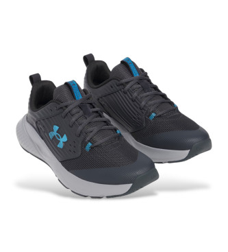 Under Armour Charged Commit TR 4 dark grey leather trainers