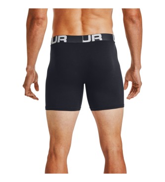 Under Armour Pack of 3 black Charged Cotton boxer shorts