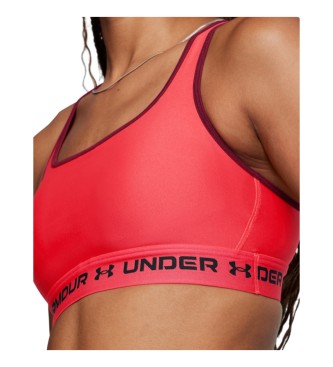 Under Armour Reggiseno sportivo a sostegno medio con incrocio sulla schiena rosa