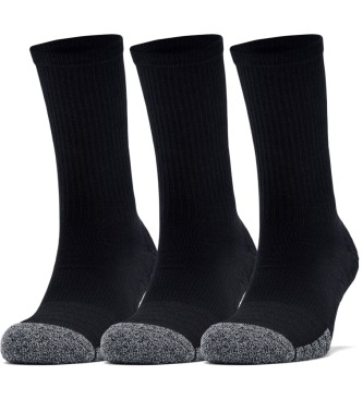 Under Armour Pack de 3 paires de chaussettes HeatGear noires