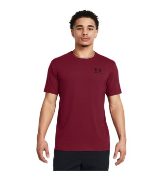 Under Armour T-shirt a maniche corte con logo marrone sul petto a sinistra