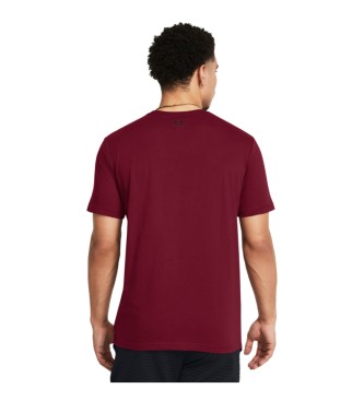 Under Armour T-shirt a maniche corte con logo marrone sul petto a sinistra