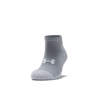 Under Armour HeatGear Low Socks 3 par pakker gr, hvid, sort