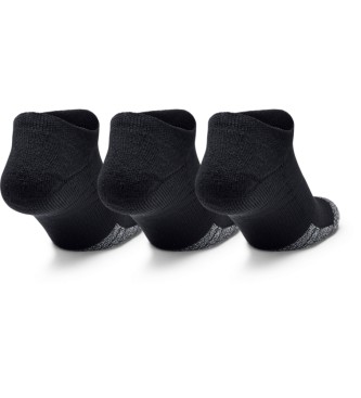 Under Armour HeatGear No Show Socks 3 Pair Pack black