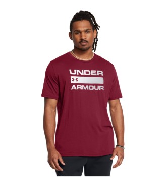 Under Armour Koszulka UA Team Issue Wordmark T-Shirt bordowa