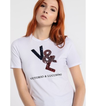 Victorio & Lucchino, V&L T-shirt Crossword blanc