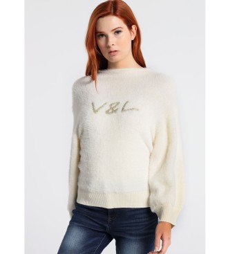 Victorio & Lucchino, V&L  Fake Feather Logo Pullover wei