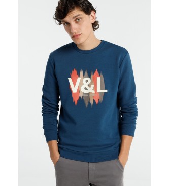Victorio & Lucchino, V&L Sweat-shirt graphique à logo Ethnical bleu