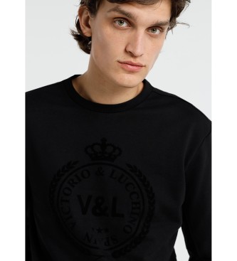 Victorio & Lucchino, V&L Sweat-shirt avec logo Heraldic noir