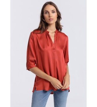 Victorio & Lucchino, V&L Blouse met halve mouwen rood
