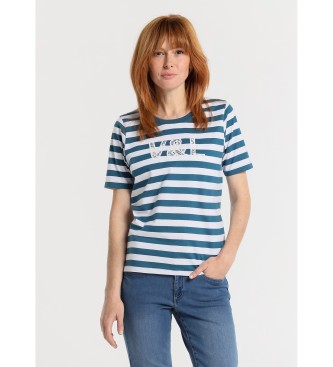 Victorio & Lucchino, V&L T-shirt  manches courtes  rayures horizontales bleues
