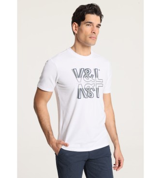 Victorio & Lucchino, V&L Kortrmad bas-T-shirt med vit grafik p brstet