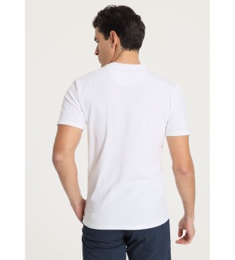 Victorio & Lucchino, V&L Kortrmet basis-T-shirt med hvid grafik p brystet