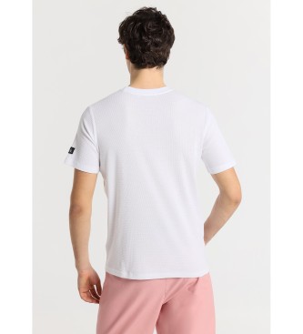 Victorio & Lucchino, V&L Kortrmad T-shirt med vit psydd ficka
