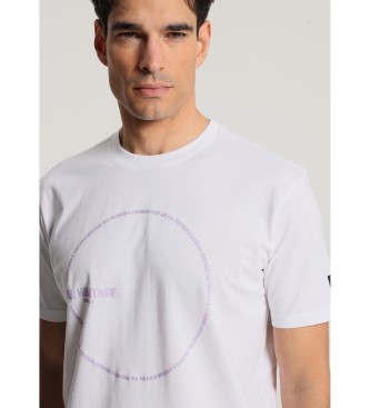 Victorio & Lucchino, V&L T-shirt met korte mouwen en wit cirkelvormig ontwerp op de borst