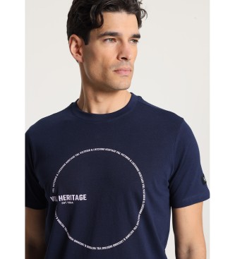 Victorio & Lucchino, V&L T-shirt  manches courtes avec motif circulaire sur la poitrine marine