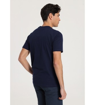 Victorio & Lucchino, V&L T-shirt a maniche corte con disegno circolare sul petto blu navy
