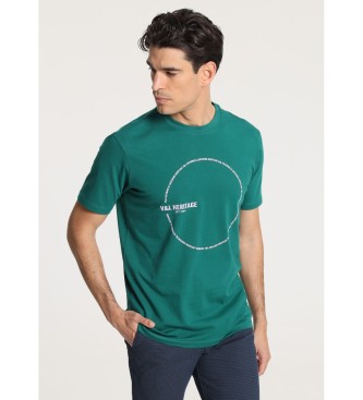 Victorio & Lucchino, V&L Kortrmet T-shirt med grnt cirkelmnster p brystet
