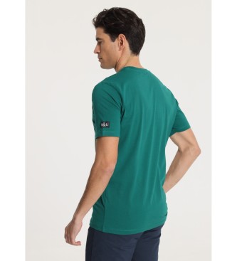 Victorio & Lucchino, V&L Short sleeve T-shirt with green circular pattern on the chest