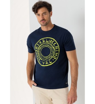 Victorio & Lucchino, V&L Kurzrmeliges T-Shirt mit anthrazitfarbenem Logo-Design