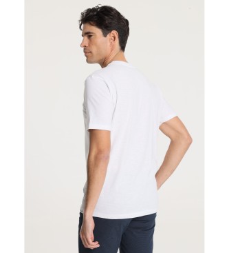 Victorio & Lucchino, V&L T-shirt met korte mouwen V&L print op borst wit