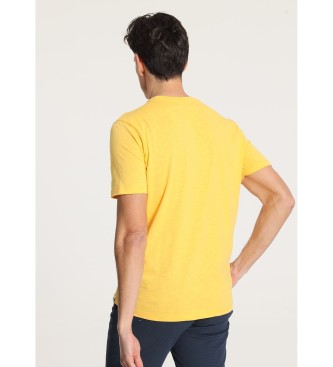 Victorio & Lucchino, V&L Short sleeve T-shirt V&L print on the chest yellow