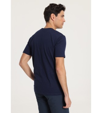 Victorio & Lucchino, V&L Short sleeve V&L print T-shirt on navy chest