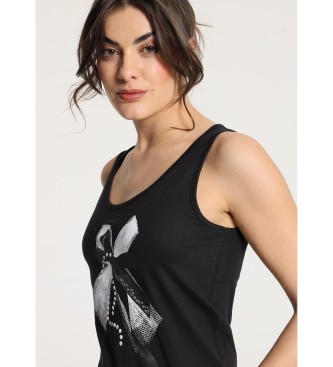 Victorio & Lucchino, V&L Sleeveless T-shirt with black ribbon on the chest