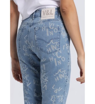 Victorio & Lucchino, V&L Jeans : Medium Box - Taille haute Skinny bleu