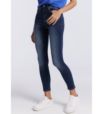 Victorio & Lucchino, V&L Jeans : Medium Box - Taille haute skinny marine