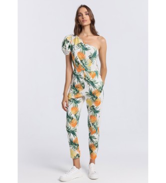 Victorio & Lucchino, V&L White off-the-shoulder printed jumpsuit