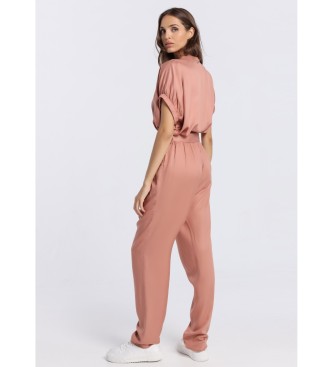 Victorio & Lucchino, V&L Long jumpsuit with pink belt