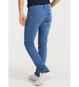 Victorio & Lucchino, V&L Pantalon slim  cinq poches - Taille moyenne - Taille en pouces bleu