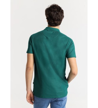 Victorio & Lucchino, V&L Podstawowa koszulka polo z krótkim rękawem i guzikami w kolorze zielonym