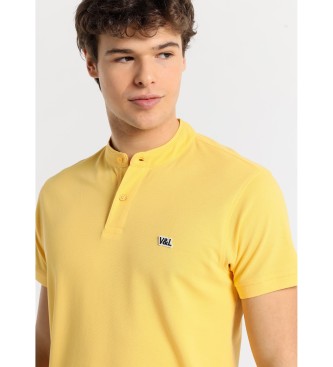 Victorio & Lucchino, V&L Basic short sleeve polo shirt with mao collar yellow