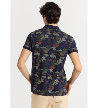 Victorio & Lucchino, V&L Poloshirt met korte mouwen en camouflageprint