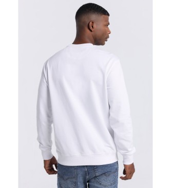 Victorio & Lucchino, V&L Httefri sweatshirt med bokskrave hvid