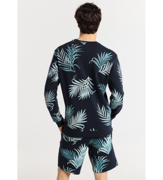 Victorio & Lucchino, V&L Box neck sweatshirt with palm tree print