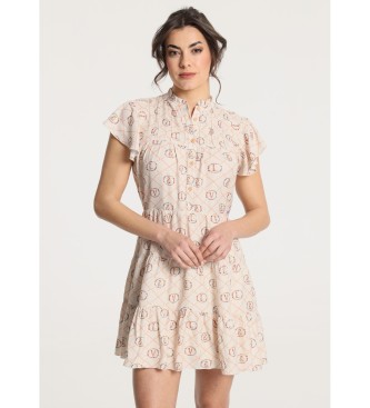 Victorio & Lucchino, V&L Short flowing floral print dress with printed floral print