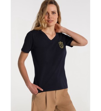 Victorio & Lucchino, V&L T-shirt de manga curta 125072 Marinha